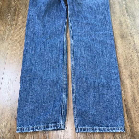 Levi’s Low Pro Straight Leg Jeans Baggy 90s Mid Rise Blue Ripped Torn - Picture 11 of 11